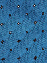 Cravatta 3 pieghe turchese in seta/cotone MARTIN